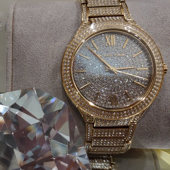 NWT Michael Kors Kerry Crystal Watch - Picture 9 of 9